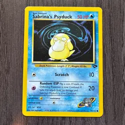 Sabrina's Psyduck 99/132 Gym Challenge Regular MP Pokemon Card TCG - Image 1