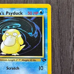 Sabrina's Psyduck 99/132 Gym Challenge Regular MP Pokemon Card TCG - Image 3