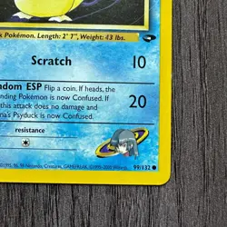 Sabrina's Psyduck 99/132 Gym Challenge Regular MP Pokemon Card TCG - Image 5