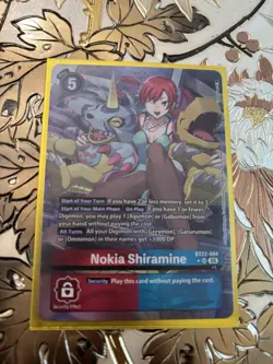 Digimon Card Game Nokia Shiramine BT22-084 SR Alternate Art - Image 1