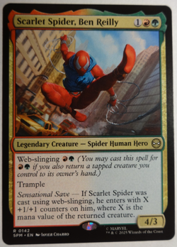 Magic the Gathering Spider-Man, R 0142 Scarlet Spider, Ben Reilly Pack Fresh ! - Image 1