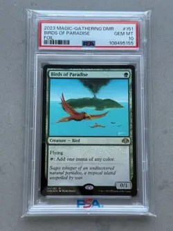 PSA 10 ~ Birds of Paradise #151 FOIL - MTG Dominaria Remastered DMR Mark Poole - Image 1