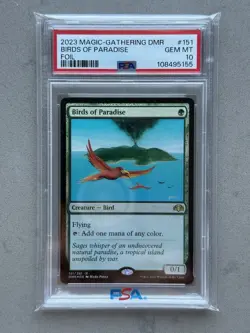 PSA 10 ~ Birds of Paradise #151 FOIL - MTG Dominaria Remastered DMR Mark Poole - Image 3