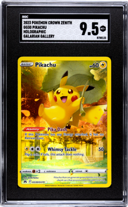 2023 Pokemon Crown Zenith #GG30 Pikachu Holographic Galarian Gallery SGC 9.5 - Image 1