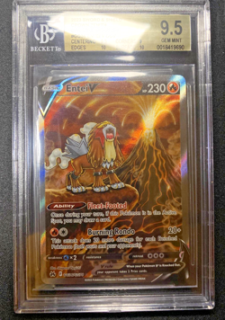 BGS 9.5 Entei V GG36/GG70 Pokemon Crown Zenith Galarian Gallery Alt Art - Image 1