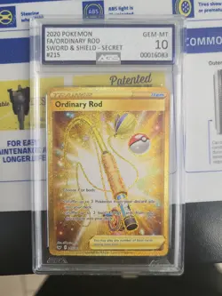 2020 Pokemon Sword & Shield Ordinary Rod Full Art 215/202 AGS 10 Gem Mint POP 1 - Image 1