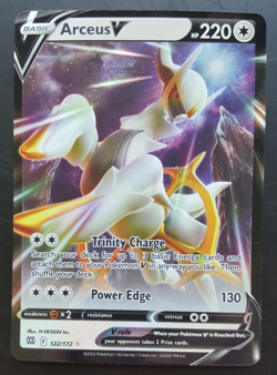 Arceus V - 122/172 - Brilliant Stars Ultra Rare Pokemon Sword Shield 2022 - NM - Image 1