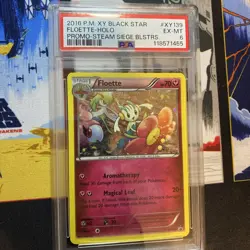 2016 Pokemon XY Steam Siege Floette Holo Black Star Promo XY139 PSA 6 - Image 1