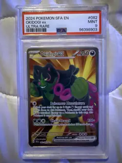 2024 Pokemon Shrouded Fable Okidogi ex Ultra Rare #082 PSA 9 - Image 1