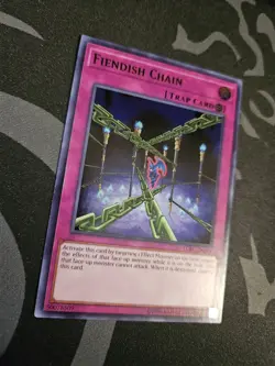 Fiendish Chain LCKC-EN095 Legendary Collection Kaiba Unlimited Ultra Rare NM - Image 2