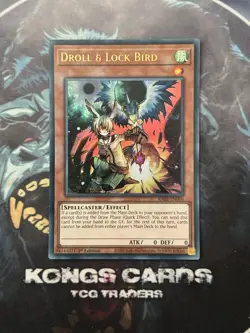 RA02-EN006 Droll & Lock Bird Ultra Rare 1st Edition YuGiOh! NEW - Image 1