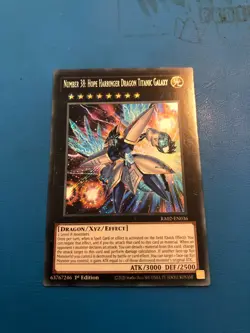 YUGIOH Secret Rare Number 38: Hope Harbinger Dragon Titanic Galaxy RA02-EN036 - Image 1