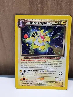 Dark Ampharos - 1/105 - Pokemon Neo Destiny Unlimited Holo Rare Card WOTC LP - Image 2