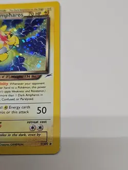 Dark Ampharos - 1/105 - Pokemon Neo Destiny Unlimited Holo Rare Card WOTC LP - Image 5