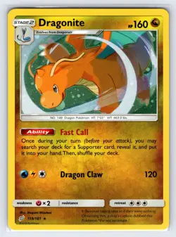 Dragonite 119/181 S&M Team Up Pokemon Card Nintendo Cosmos Holo Promo - Nm/Vlp - Image 1
