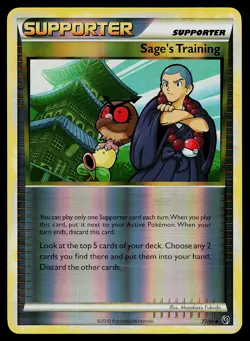 Pokemon Card - Sage's Training Undaunted 77/90 Reverse Holo - Image 1