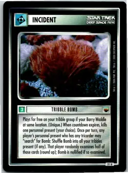 Star Trek The Trouble With Tribbles CCG Uncommon Card #31U Tribble Bomb - Image 1