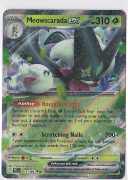 Meowscarada ex 015/193 Paldea Evolved (PAL) NM Double Rare Pokemon Card - Image 1