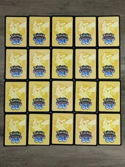 20 Pokemon TCG LIVE Mega Evolution YELLOW Code Cards Digital Card Booster Pack - Image 1