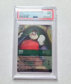 Lorcana TCG Pete Bad Guy PSA 9 MINT Enchanted Foil Card #209 - Image 1
