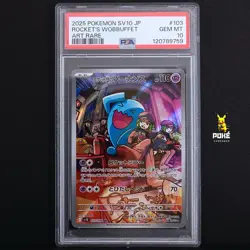 PSA 10 Team Rocket's Wobbuffet AR 103/098 Pokemon Card Japanese Team Rocket - Image 1