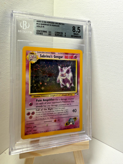 Pokemon TCG Sabrina's Gengar Holo Rare Card 14/132 Gym Heroes Beckett 8.5 NM-MT - Image 1
