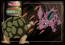 Golem VS Nidorino No. 033 Topsun Battle Pokemon Card Japanese - Image 1