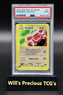 PSA 9 Granbull 61/144 Skyridge 2003 Reverse Holo Pokemon Card Rare WOTC E-Series - Image 1