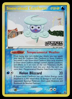 Pokemon Card - Snow-cloud Castform Delta Species 29/113 Reverse Holo Stamped - Image 1