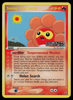 Pokemon Card - Sunny Castform Delta Species 31/113 Reverse Holo Stamped - Image 1