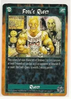 Rage Wyrm CCG card Fool's Quest White Wolf near mint condition card - Image 1