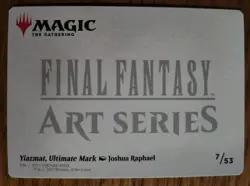 Yiazmat, Ultimate Mark - Art Series 7/53 - Final Fantasy - MTG - Art Card - Image 2