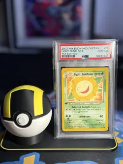 Pokemon Cards: 1st Edition Neo Destiny Common: Light Sunflora 72/105: PSA 10 - Image 1