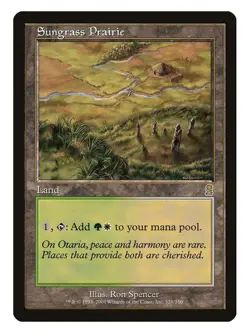 Sungrass Prairie MTG Odyssey Rare LP Lightly Played Single Card - Image 1