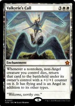 MTG Valkyrie's Call Normal NM Foundations Magic 27 - Image 1