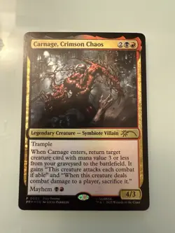 Magic the Gathering MTG - Carnage Crimson Chaos FOIL PRM Spiderman Promo NM - Image 1