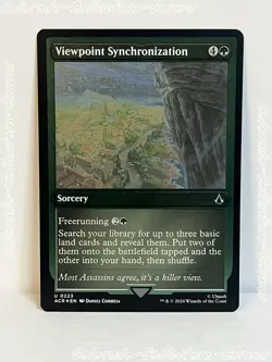 Magic the Gathering Assassin's Creed - Viewpoint Synchronization ETCHED FOIL - Image 1