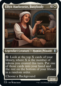 4x Ellyn Harbreeze, Busybody - Foil Etched NM-Mint, English Commander Legends: B - Image 1