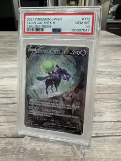 PSA 10 2021 POKEMON CHILLING REIGN 172 ALT ART SHADOW RIDER CALYREX V - Image 2