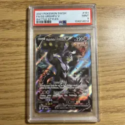 Pokemon TCG Single Strike Urshifu V 151/163 Battle Styles Alternate Art PSA 9 - Image 1