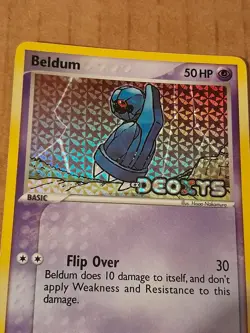Pokemon Beldum 55/107 Deoxys Reverse Holo Rare LP See Pictures - Image 3