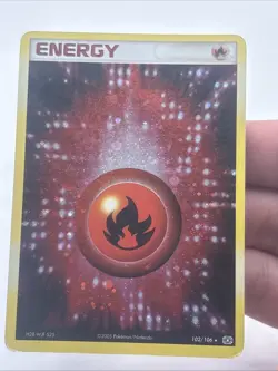 Fire Energy Emerald Holo Rare 102/106 Pokemon TCG (MP) - Image 1