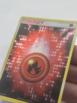 Fire Energy Emerald Holo Rare 102/106 Pokemon TCG (MP) - Image 3
