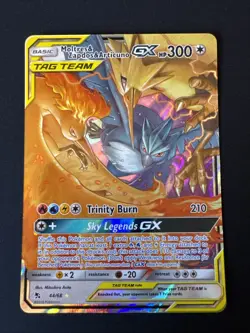 Pokemon Moltres Zapdos Articuno GX Full Art - NM Pack Fresh - Hidden Fates 44/68 - Image 1