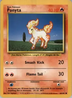 1999 Classic - Base Set Ponyta Basic/Common #60 - Image 1