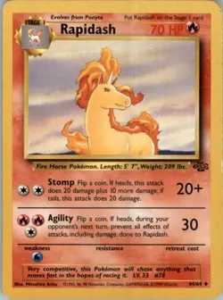 1999 Classic - Jungle Rapidash Stage 1/Uncommon #44 - Image 1