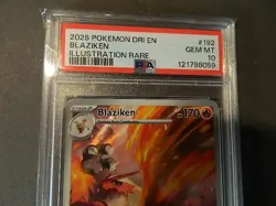BLAZIKEN 2025 POKEMON DRI EN-DESTINED RIVALS ILLUSTRATION RARE #192 PSA 10 - Image 2