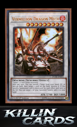 1st Edition Vermillion Dragon Mech DUDE-EN015 Ultra Rare Duel Devastator YuGiOh - Image 1