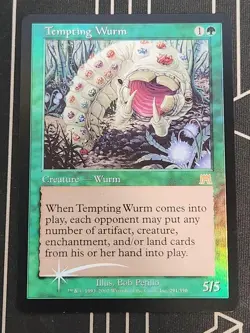 MTG Inviting Worms Foil English Card Collectible Game Card - Image 1
