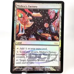 Magic the Gathering Mishra Arsenal Foil Judge Card Mint New - Image 1